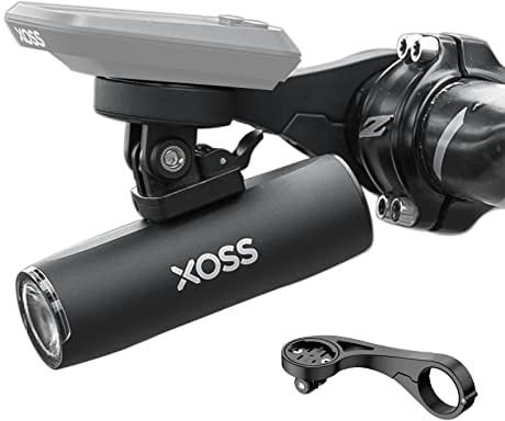 XOSS XL-400 Front Bike Light High Bright Cycle Light Rechargeable Waterproof Headlight with 5 Modes Mountain Road Bike Accessories, can Combine with Bike Computer(XL-400&Holder)