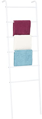 IDIMEX Echelle MORBIO Porte-Serviette échelle de décoration avec 6 barreaux, en métal laqué Blanc