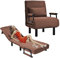 JINTAOMA Relaxsessel Fernsehsessel Sessel Liegesessel Ruhesessel Polstersessel Liegestuhl Lesesessel Armsessel Wohnzimmer Dunkelgrau Stoff,Brown