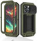 MIYIYQP Compatible for iPhone 15 Pro Max 5G Case, Aluminum Metal Gorilla Glass Shockproof Military Heavy Duty Sturdy Protector Cover,with Sliding Camera Cover and Built-in Foldable Kickstand(Green-Ⅱ)