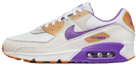 Nike Air Max 90 Mens Shoes, White/Action Grape-phantom, 10.5 UK
