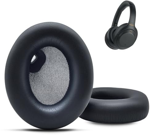 LexRory Replacement Earpads for Sony WH-1000XM4, Headphone Ear Pad Cushions Cover with Noise Isolation Foam Soft Protein Leather for WH1000 XM4 (Black)