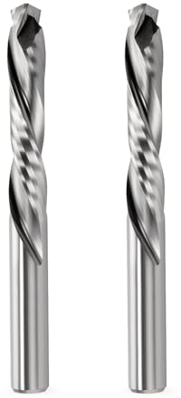 2 PZ Spirale Router Bits 2 Flutes Up Down Compression Bit 8mm Shank Solid Carbido CNC End Mill per Legno Incisione Incisione Grinding Grooving