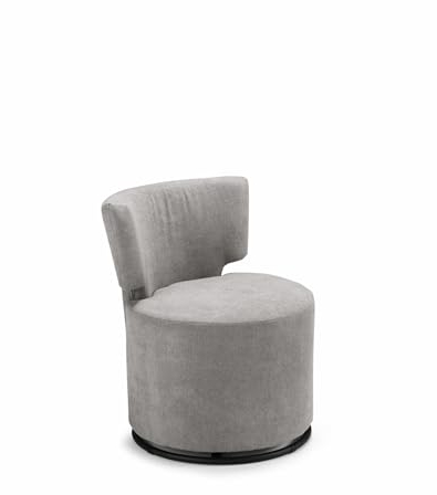 Mondo Viro Moderner Sessel Lorena, elegant, aus Stoff, 66 x 67 cm, Höhe 78 cm, Hellgrau