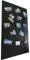 Magnettafel Magnetwand Schwarz 80x50 cm Memotafel aus Edelstahl Fotowand für Urlaubs Magnete Magnetisch Tafel Metalltafel für Wohnung Büro Küche