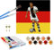 QDUODUO Fussball Malen Nach Zahlen mit Rahmen für Erwachsene Anfänger und Kinder ab 6 Jahre, JM10 Fußball Painting Bastelset mit Leinwand Pinseln Acrylpigment, 20x20cm Klein DIY Gemälde Basteln Kit