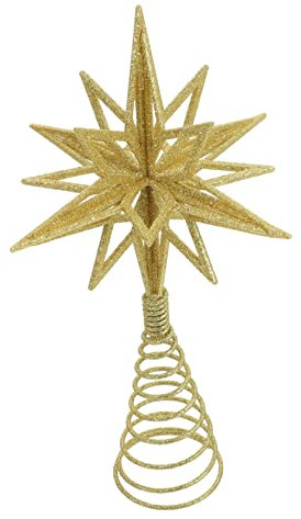 Warmhm 2st Weihnachtsbaumspitze Stern Goldene Sterne Pentagramm-baumspitze Weihnachtsdekorationen Weihnachtsstern Topper Weihnachtsbaumspitzen Weihnachtsbaum Stern Dekorationen Eisen