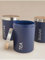 WiseAccordio® Set of 3 Blue Storage Jars |Kitchen Canisters Tea Coffee - Sugar Jar| Kitchen Storage Set |Airtight Lids |Countertop canisters