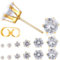 12 Paar Funkelnde Ohrringe,CZ Diamant Medizinische Ohrstecker für Frauen Männer, Silber Kubischer Zirkonia Ohrstecker Hypoallergen Simulierte Diamant Piercing Ohrstecker 3MM-8MM (Gold)