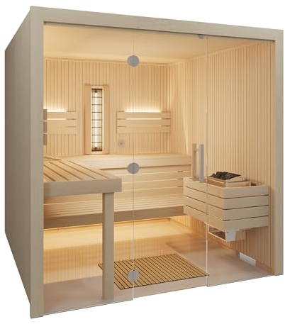 Infraworld Gracil Complete Multifunktionssauna mit Infrarotstrahler in Espe 210x210x210cm