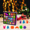 Workout-Timer-Uhr mit dem Abenteuer-Kalender 2024, dem 2024 Weihnachts-Abenteuer-Kalender, dem 24-Tage-Mini-Spielzeug-Countdown-Kalender, Weihnachts-Adventskalender (lila, 24 x 26 cm)