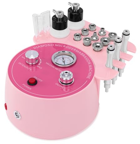 Máquina de Micro Dermoabrasión, iklestar 3 en 1 Microdermoabrasion con punta de Diamante, Profesional Dermabrasión Facial con dos Botellas de Spray, Exfoliación Cuidado de la piel Aparato de belleza