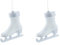 White Ice Skate Christmas Tree Ornament/Decoration 10cm Pack x2