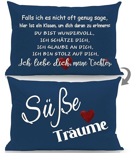 Aosumin Tochter Falls ich es Nicht oft genug sage Hier ist EIN Kissen um Dich daran zu erinnern Du bist wundervoll Erinnerung Kissenbezüge für Tochter Geburtstag Doppelseitige Kissenbezüge