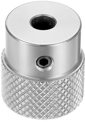 QUARKZMAN Eloxierter Aluminiumlegierungshandrad 5mm Bohrung 20mm OD Gerändelter Knopf Drehgriff mit Schlüssel für Fräsmaschine Drehbank Schiebeverschiebeplattform