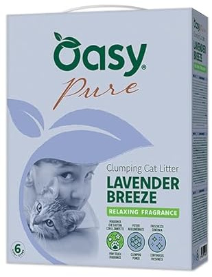 OASY Katzenstreu Pure Lavender Breeze, klumpend mit Bentonit, 6 Liter, zarter Duft