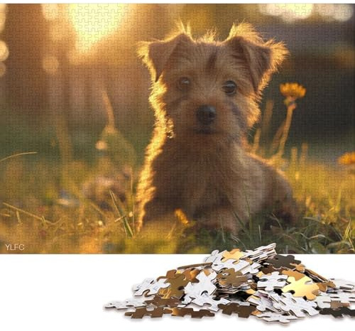 Cute Mixed Breed Dog Puzzle Jigsaws 500 Pieces for Adults Wooden Puzzles Family Fun Jigsaws Puzzles 500pcs (52x38cm)