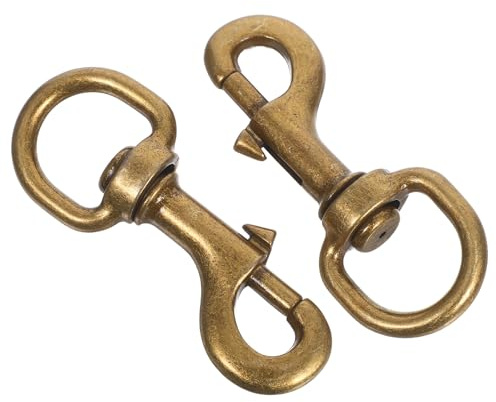 HOMOBABE 2 Stück Pet Collar Karabinerhaken mit Drehgelenk Robuste Zinklegierung Federverschluss Langlebig und Korrosionsbeständig Geeignet für Hundeleinen und Haustiergeschirre