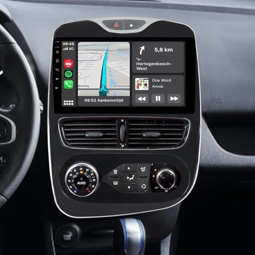 Autoradio 2 din 9 Pollici per Renault Clio 4 2012-2019 Android 13 Navigatore Schermo Per Auto Carplay Wireless Android Auto Autoradio Bluetooth stereo GPS WiFi FM RDS AHD SWC DSP 2+32G