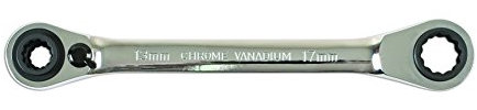 Laser 6801 Reversible Ratchet Spanner 4-in-1, Silver