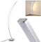 HOFSTEIN LED Stehlampe Antares, Stehleuchte aus Metall in Chrom in Bogenform, 15 Watt, 820 Lumen, Lichtfarbe 3000 Kelvin (warmweiß), Bogenlampe für Wohnzimmer, Schlafzimmer, Büro, Flur, Esszimmer