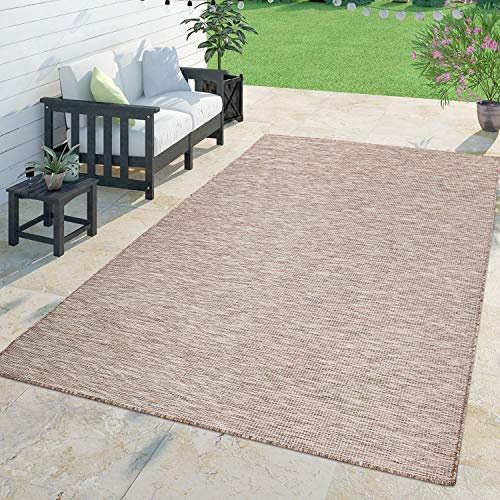 TT Home Moderner Outdoor Teppich Wetterfest Für Innen- Und Außenbereich Meliert In Beige, Größe:120x160 cm