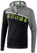 Erima Herren 5-C Trainingsjacke mit Kapuze, schwarz/grau melange/weiß, S