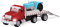 Driven by Battat - Camion Plateau Micro Avec Lumières et Sons - Véhicule Agricole Rouge - Pièces Mobiles - Pour Enfants 3 Ans et Plus
