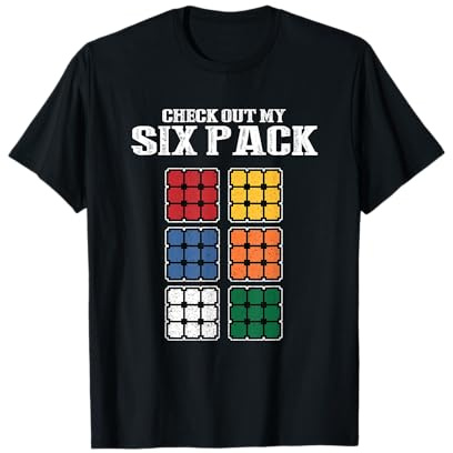 Check Out My Six Pack - Rubik Cube - Rubix Puzzle Math Lover T-Shirt