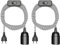 ledscom.de 2 Stück Textilkabel LEHA, Stecker, Schalter, schwarz, weiß, gezackt, 3 m, Lampen-Fassung, 1x E27 max. 60W