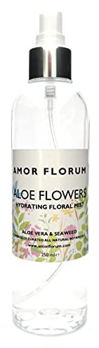 100% Natural SPRAY FLORAL HIDRATANTE con ALOE VERA, NARANJA, GERANIO, ROSA & LAVANDA - 250ml de AMOR FLORUM. Hidratante, Aromático, Tónico, Primer, Refrescante, Calmante. Ideal para Pieles Sensibles.