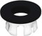 KNOPPO® Waschbecken Messing Überlauf Abdeckung, Metall Design Überlaufblende - Eye Black matt/Schwarz matt (in 7 verschiedenen Trendfarben)