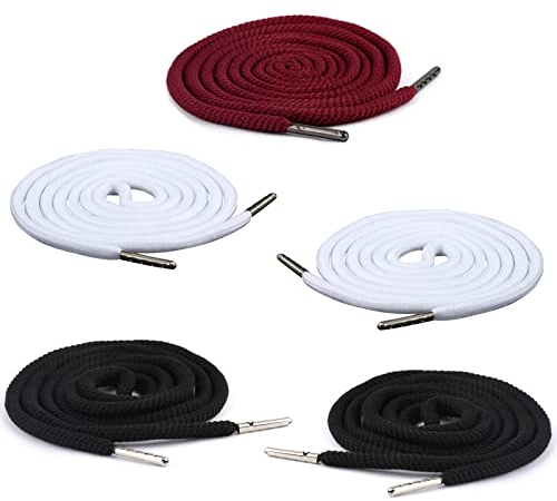 Clyhon 5 Stück Ersatz-Seil aus Baumwolle, Kordelzug, Metall, für Sporthosen, Hosen, Sweatshirts, Jacken, Handtaschen