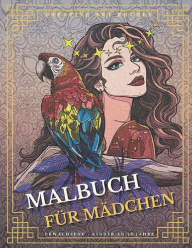 Malbuch für Mädchen: Malbuch für Erwachsene Kinder ab 10 Jahre. 40 verschiedenen Motiven mit zauberhaften Mandalas, Pferden, Einhörner und mehr... ... wirken und kann die Feinmotorik steigern.