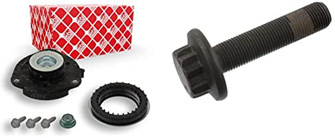 febi bilstein 37897 Federbeinstützlagersatz mit Kugellager, Schrauben und Mutter, 1 Stück & 40112 Schraube für Antriebswelle, 1 Stück