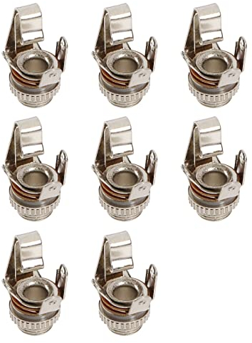 ECSiNG 8 Stück 3,5 mm weibliche Steckdosen Chassis Panel Mount Jack Mono mit Dichtung und Mutter Löttyp für Audio E-Gitarren Lautsprecher Fußschalter Bass Fender
