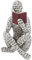 Ornamento di Figura, Scultura di Figura, Figura Scolpita Dipinta a Mano, Statuetta di Donna di Lettura Semplice Artigianato Decorativo da Scrivania Personalizzato, Ornamenti da Scaffale