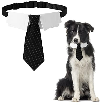 HACRAHO Hundehalsband, 1 Packung Hochzeit Hund Krawatte Halsband Verstellbar Formal Halsband Krawatte für Mittlere Große Hunde, L