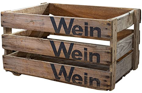 Kistenkolli Altes Land Dunkle Badische Weinkiste Wein Wein Wein 50x35x28 cm vintage holz (Dunkel)