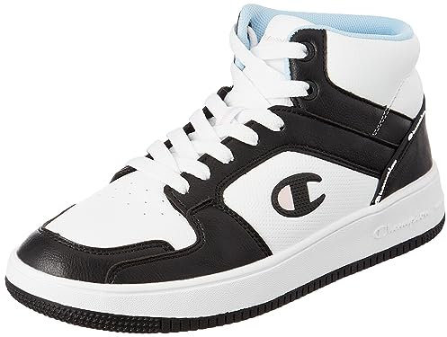 Champion RD18 2.0 Mid W, Sneakers Donna, Bianco/Nero/Azzurro/Rosa (WW018), 38 EU