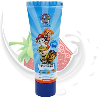 Paw Patrol Zahnpasta Take Care Erdbeere (50 ml) - Kinderzahnpasta - Zahnpasta Weisse Zähne - Zahnpasta mit Geschmack