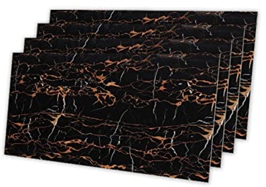 IZODEKOR Wandverkleidung Marmoroptik -4 Pcs 120x60cm- Alternative zu Badfliese/Küchenfliese, Duschwandpaneele, Wandpaneel für Küchenrückwand, Badezimmer, Innenbereich | Dragon