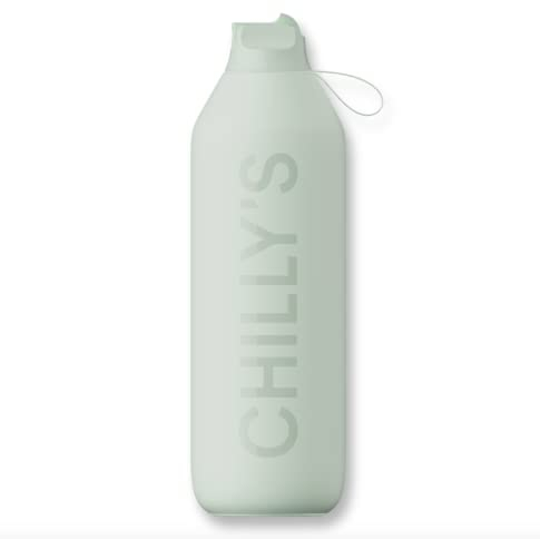 Generico Chilly Serie 2 FLIP Lichen 1000 ml Bottiglia in Acciaio Inox Senza BPA. Riutilizzabile.