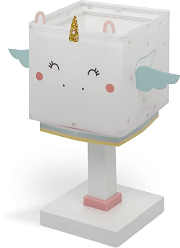 Dalber Kinder Tischlampe Nachttischlampe kinderzimmer Little Unicorn Einhorn Tiere, 64591, E14