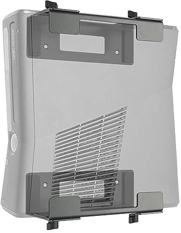Monzlteck Staffa regolabile da parete e sotto la scrivania per console di gioco (Xbox 360, One, PS5, PS4, PS3, lettori DVD, decoder via cavo, PC e altro, modello di montaggio incluso