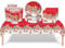 53Pcs Christmas Party Tableware Red Gingerbread Man Decorations,Merry Christmas Tableware Set Party Table Cloth,7inch Paper Plates,Paper Napkins,Cups for Xmas Disposable Dinnerware party Supplier
