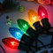 SOTOPOO C9 Multicolor Lights Outdoor Vintage Tree Lights Indoor , 25FT Clear Colorful Lights w/ 25Pcs E17 Base Bulbs Home Party Yard Porch Stair Decor (ULP(9)-LR(25)(7W))