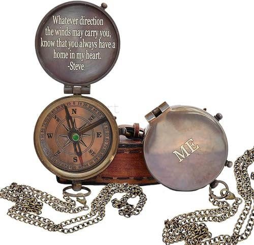 Bussola personalizzata, bussola incisa, regali di San Valentino, festa della mamma, regalo per laurea, anniversario, battesimo, pensione