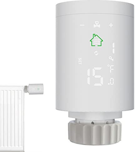 Firulab Thermostats intelligents - avec écran LCD Thermostat WiFi programmable pour Le Chauffage Domestique et la climatisation - Connecteur d'alimentation Nest, appareils intelligents pour Maison