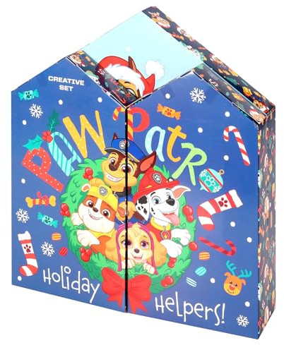 Jungen Paw Patrol Adventskalender Kinder Schreibwaren Basteln & Ausmalen Aktivitäten Weihnachten Countdown Kalender Festliches Geschenkset